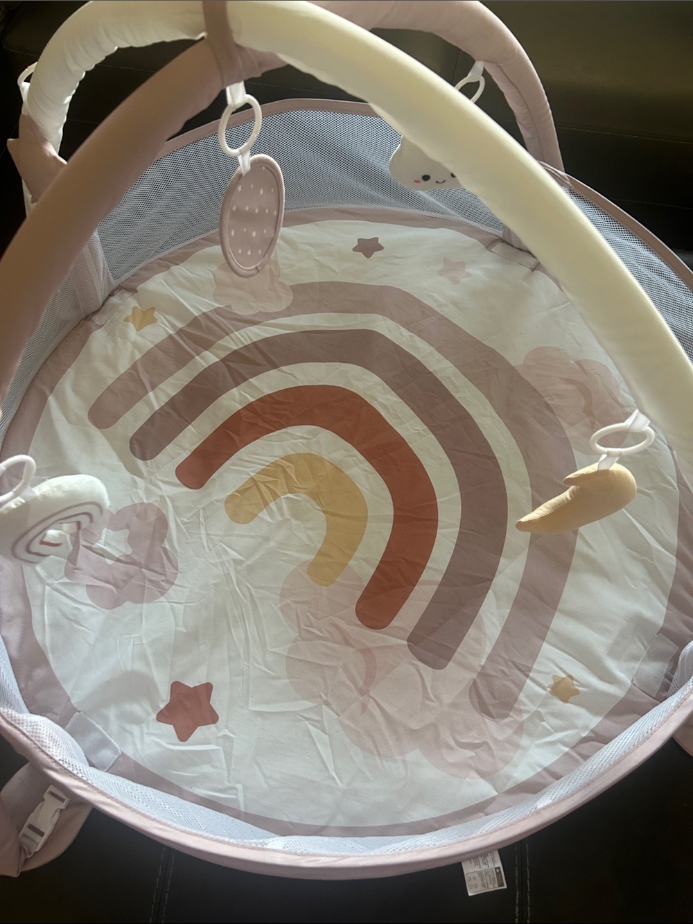Soft Pastel Rainbow Baby Play Gym - Pink